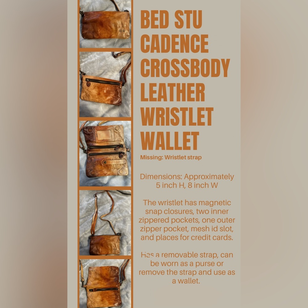 BEDSTU CADENCE CROSSBODY LEATHER WRISTLET WALLET